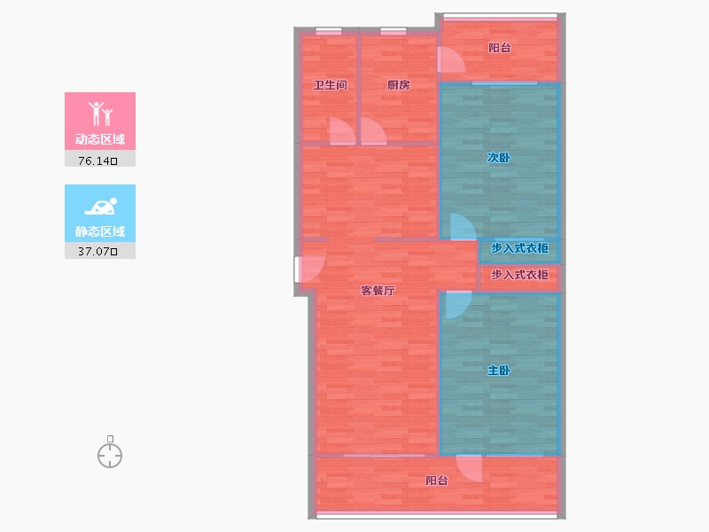 河北省-石家庄市-建北生活小区-103.96-户型库-动静分区