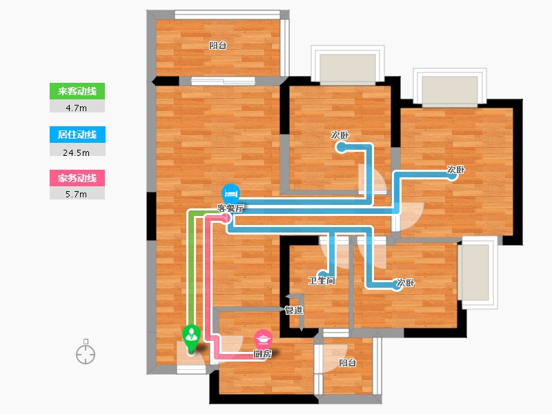 四川省-成都市-同森锦逸-68.41-户型库-动静线