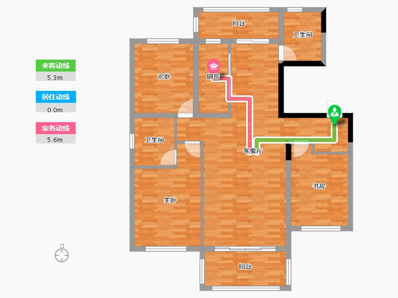 辽宁省-盘锦市-泰郡三期-114.98-户型库-动静线