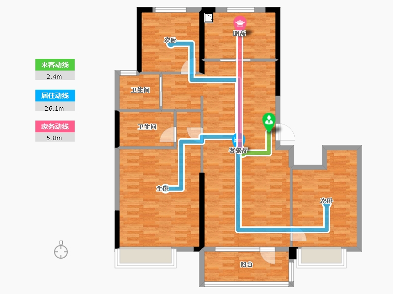 山东省-济南市-碧桂园公园上城-115.28-户型库-动静线