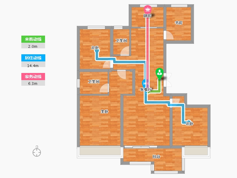 浙江省-绍兴市-雍锦王府-107.00-户型库-动静线