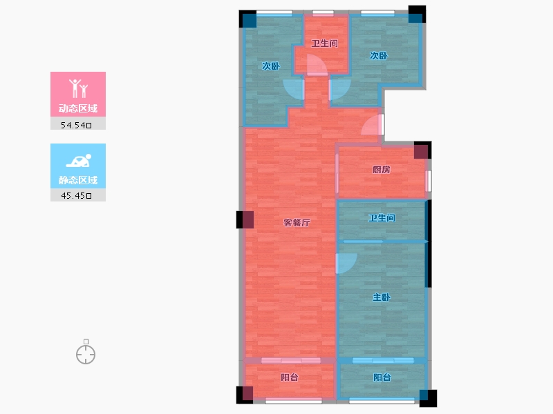 上海-上海市-前滩东方悦耀-90.10-户型库-动静分区