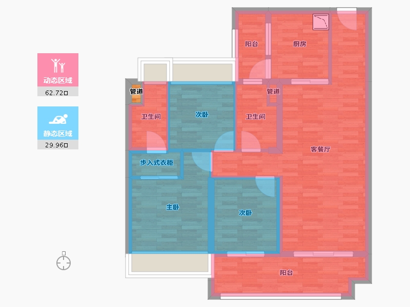 安徽省-宣城市-同曦黄金时代-82.13-户型库-动静分区