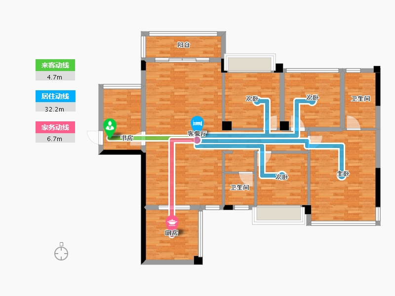 广西壮族自治区-百色市-一品天下-120.55-户型库-动静线