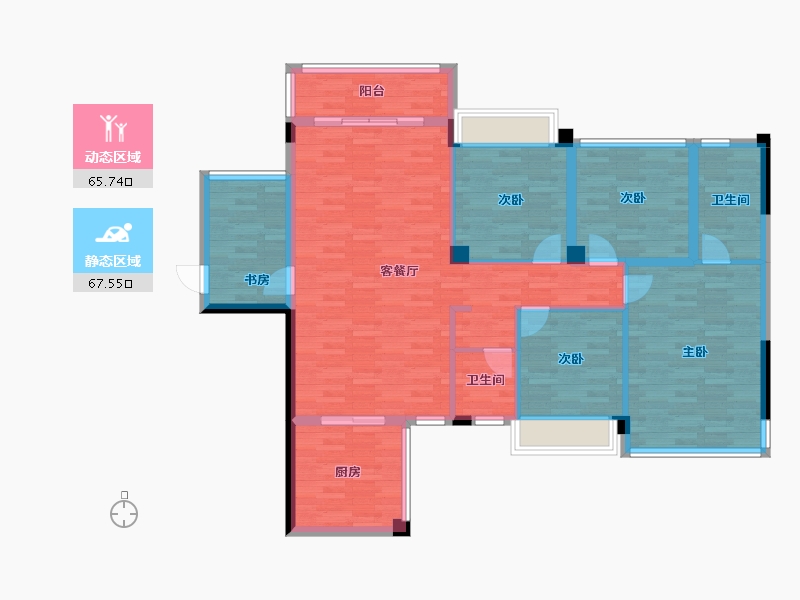 广西壮族自治区-百色市-一品天下-120.55-户型库-动静分区