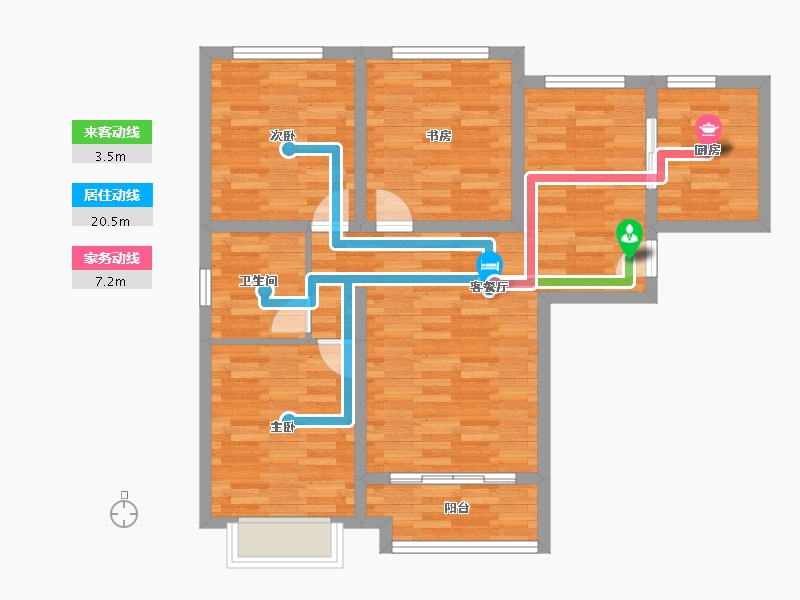 河北省-承德市-晟景家园-80.29-户型库-动静线