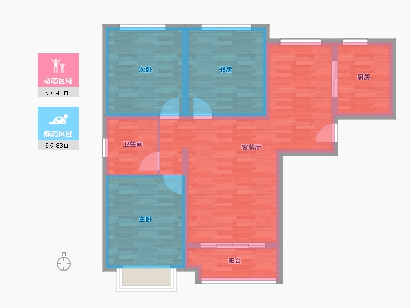 河北省-承德市-晟景家园-80.29-户型库-动静分区