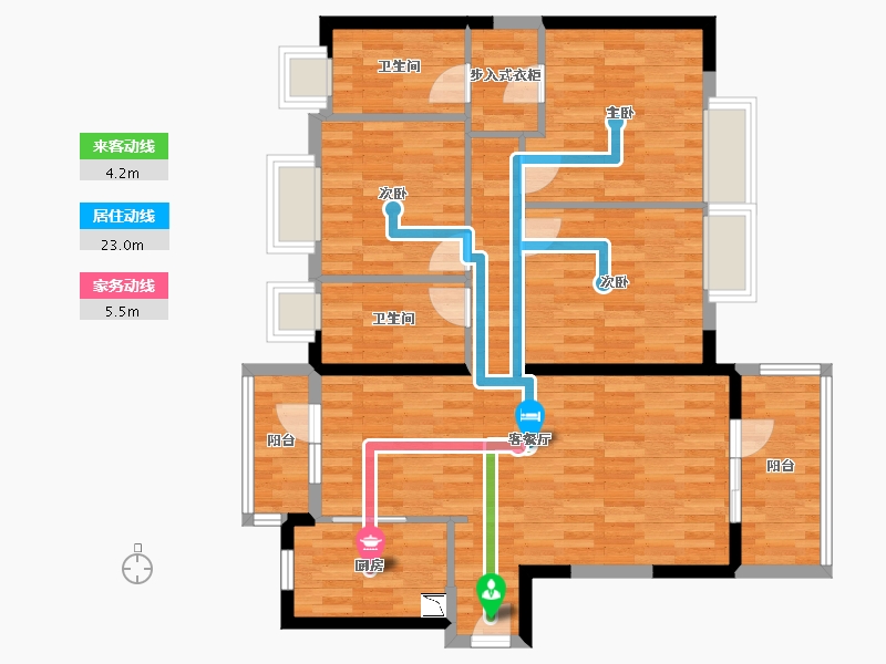 湖北省-武汉市-首地云梦台-96.87-户型库-动静线