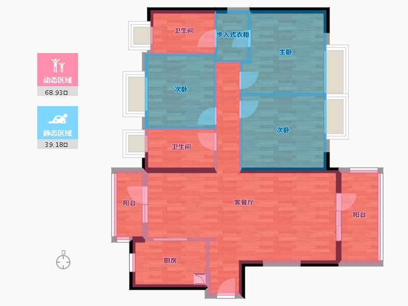 湖北省-武汉市-首地云梦台-96.87-户型库-动静分区