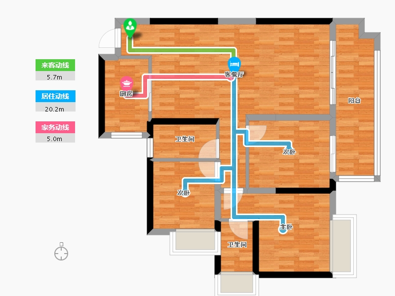 广西壮族自治区-梧州市-彰泰玫瑰园-82.45-户型库-动静线