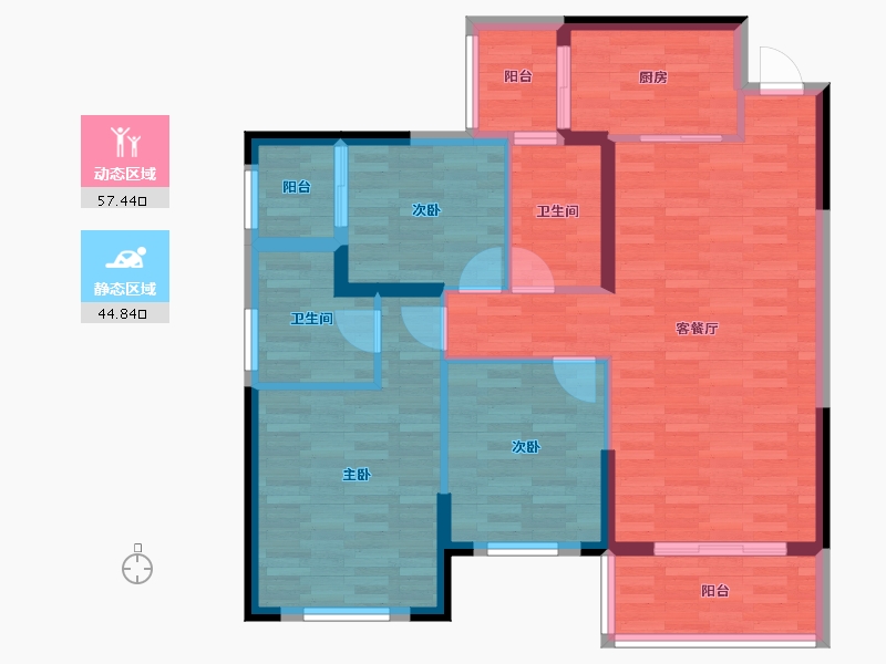 贵州省-黔东南苗族侗族自治州-常驰・山与城-91.82-户型库-动静分区