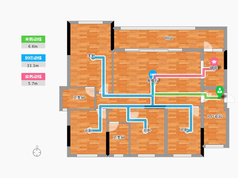 贵州省-贵阳市-椿棠府-124.87-户型库-动静线