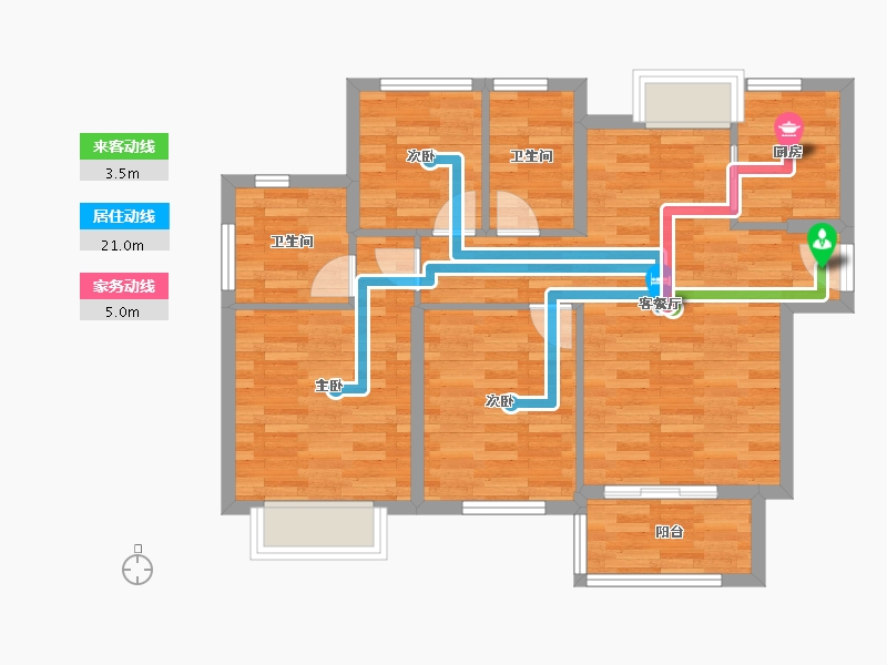 福建省-厦门市-中海世贸府-75.01-户型库-动静线