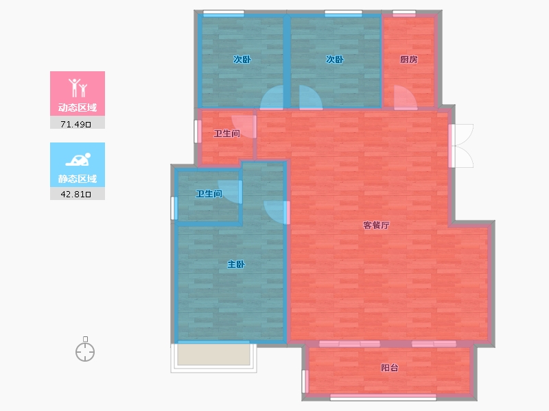 江西省-赣州市-佳兴紫云台-104.60-户型库-动静分区