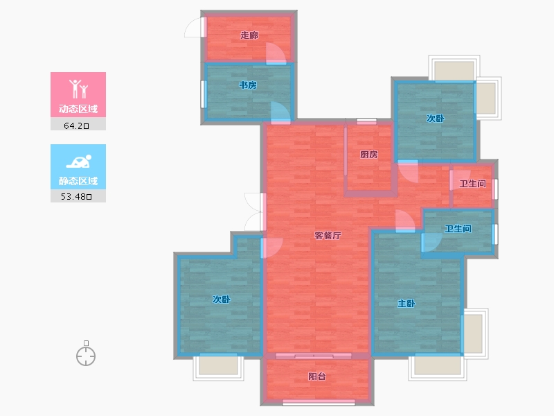 江西省-上饶市-干越壹号-104.98-户型库-动静分区