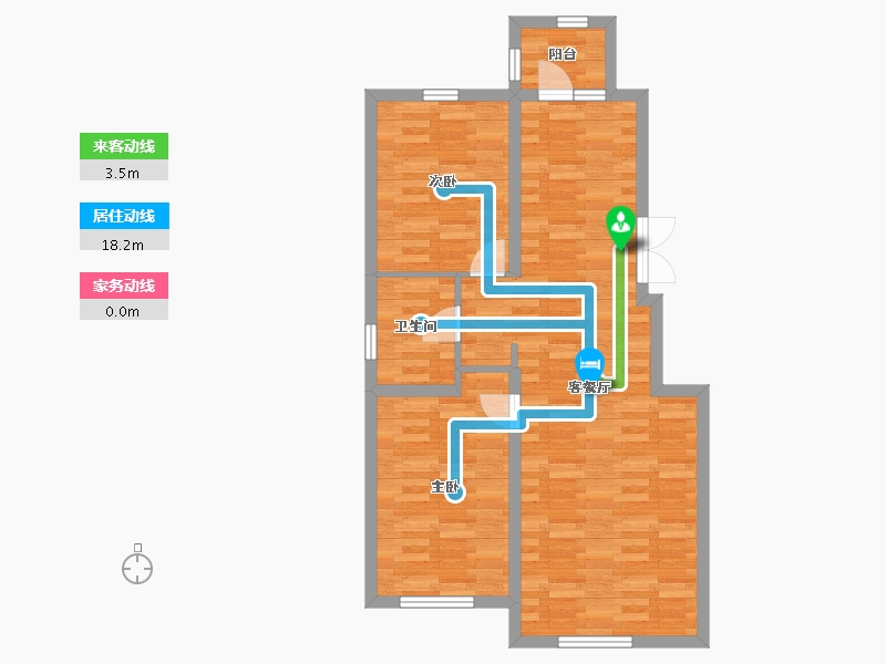 黑龙江省-哈尔滨市-滨才凤栖湖-74.55-户型库-动静线