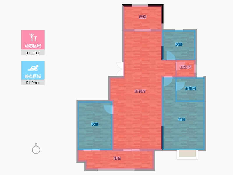 浙江省-宁波市-悦华府-140.00-户型库-动静分区