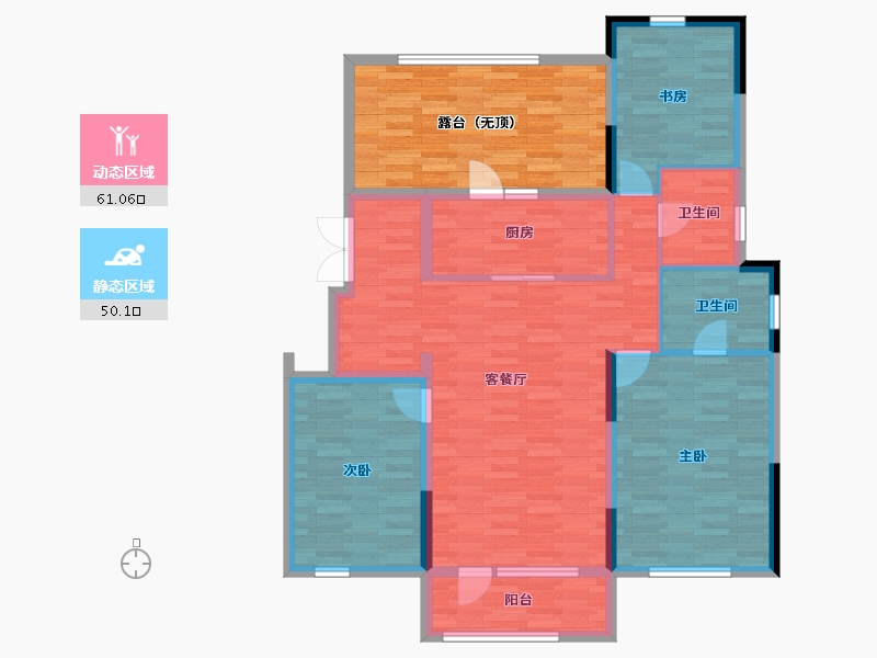 辽宁省-沈阳市-华润置地·萬象府-117.03-户型库-动静分区