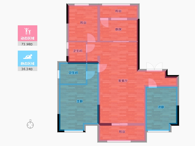 安徽省-六安市-悠然南山-98.00-户型库-动静分区