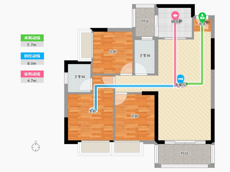 广西壮族自治区-贵港市-天悦华府-83.00-户型库-动静线