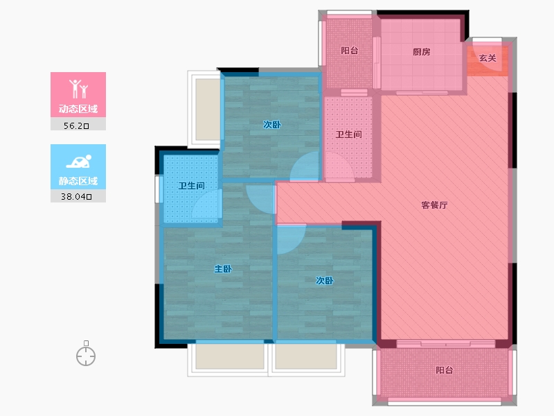 广西壮族自治区-贵港市-天悦华府-83.00-户型库-动静分区