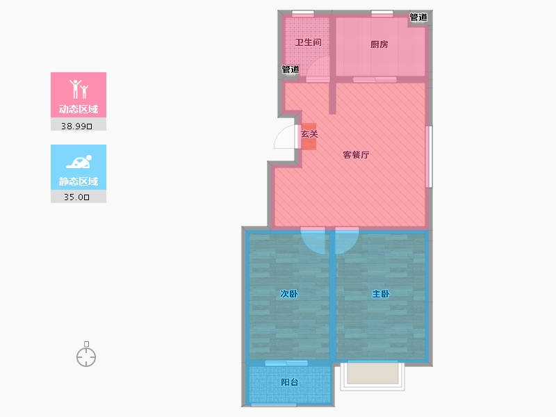 山东省-济宁市-运河怡居城-64.67-户型库-动静分区