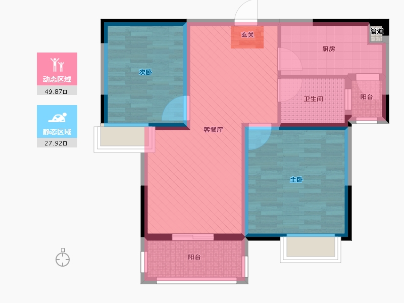 河南省-商丘市-金色福园依云观邸-68.00-户型库-动静分区