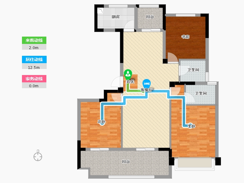 浙江省-绍兴市-锦樾华府-108.58-户型库-动静线