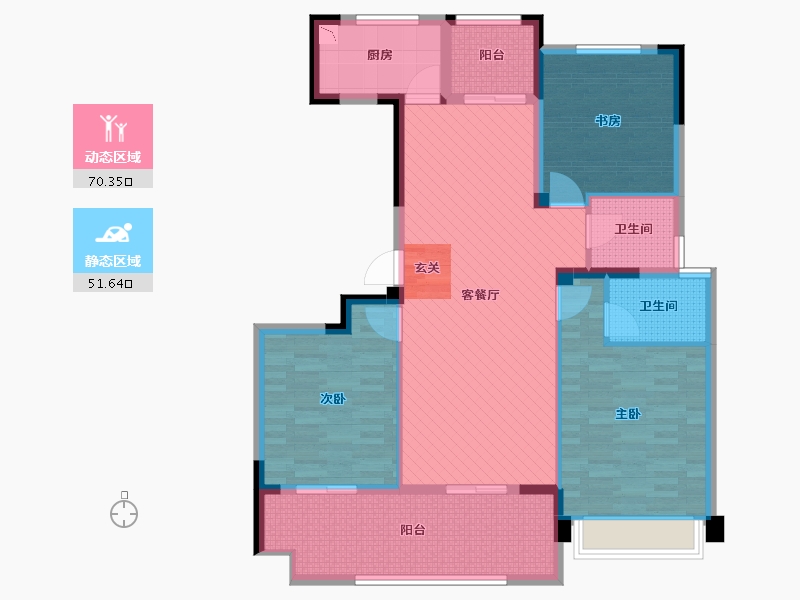 浙江省-绍兴市-锦樾华府-108.58-户型库-动静分区