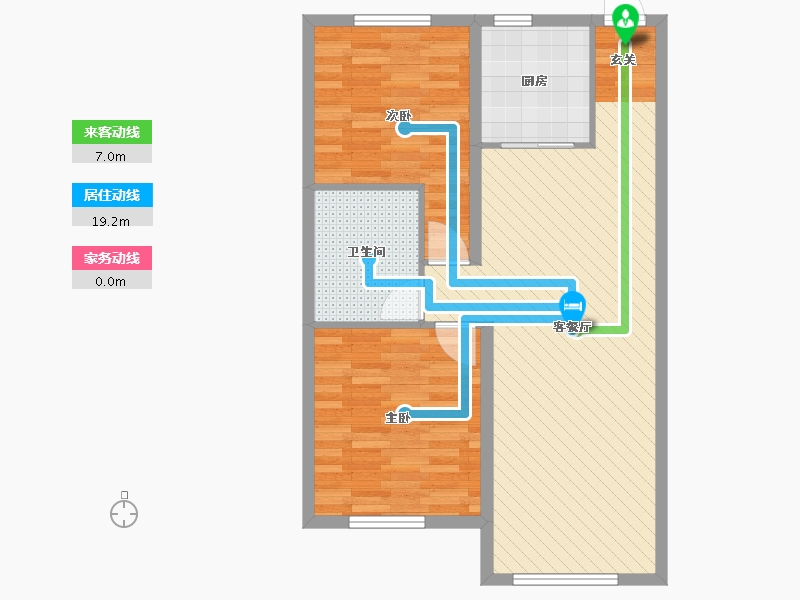 陕西省-西安市-万锦领秀-73.67-户型库-动静线