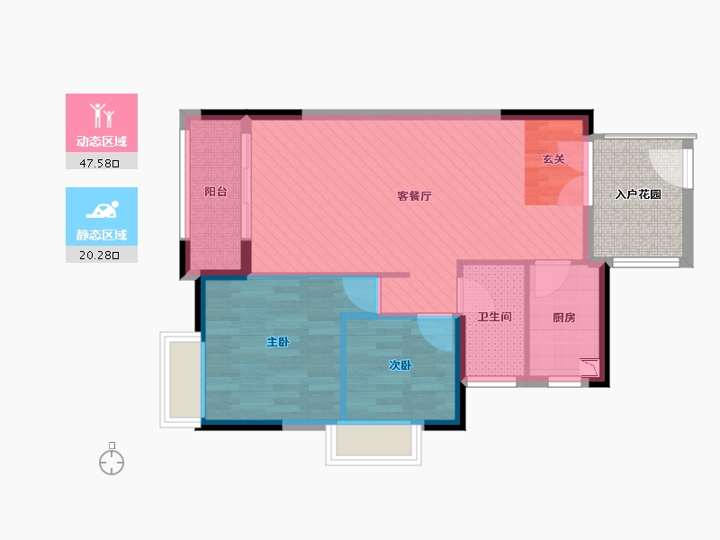 广东省-佛山市-柏涛湾豪园-66.34-户型库-动静分区