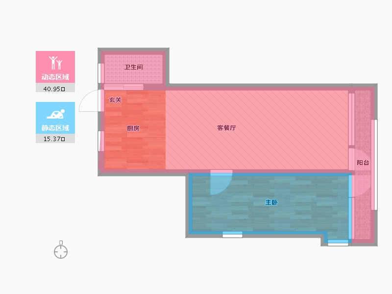 上海-上海市-畅翠苑-48.60-户型库-动静分区