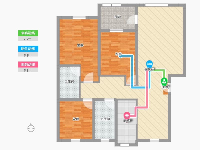 浙江省-嘉兴市-文曲佳苑-106.46-户型库-动静线