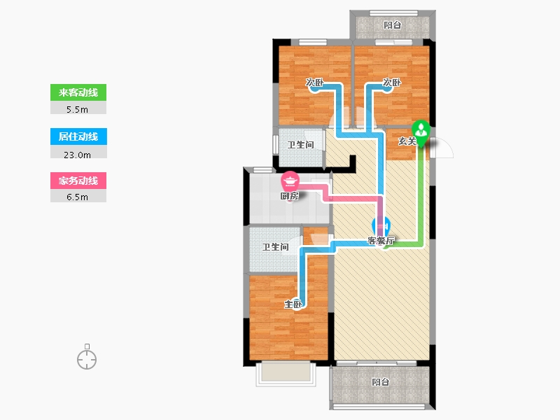 河南省-驻马店市-西班牙小镇-95.40-户型库-动静线