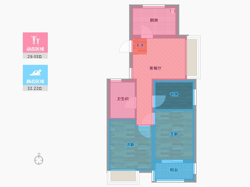 浙江省-杭州市-香兰名院-52.31-户型库-动静分区