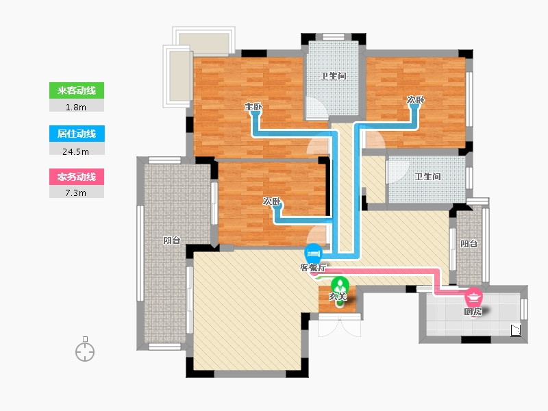 江苏省-苏州市-置地甲江南-109.43-户型库-动静线