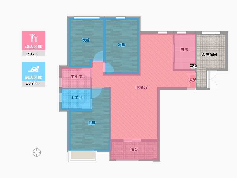 河南省-洛阳市-泉舜润泉苑-105.34-户型库-动静分区