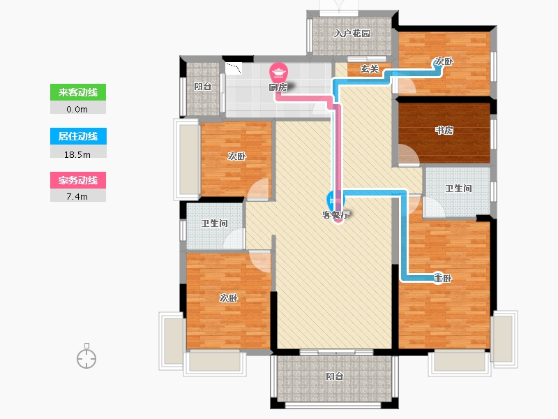 广西壮族自治区-贺州市-远东江滨华府-144.30-户型库-动静线