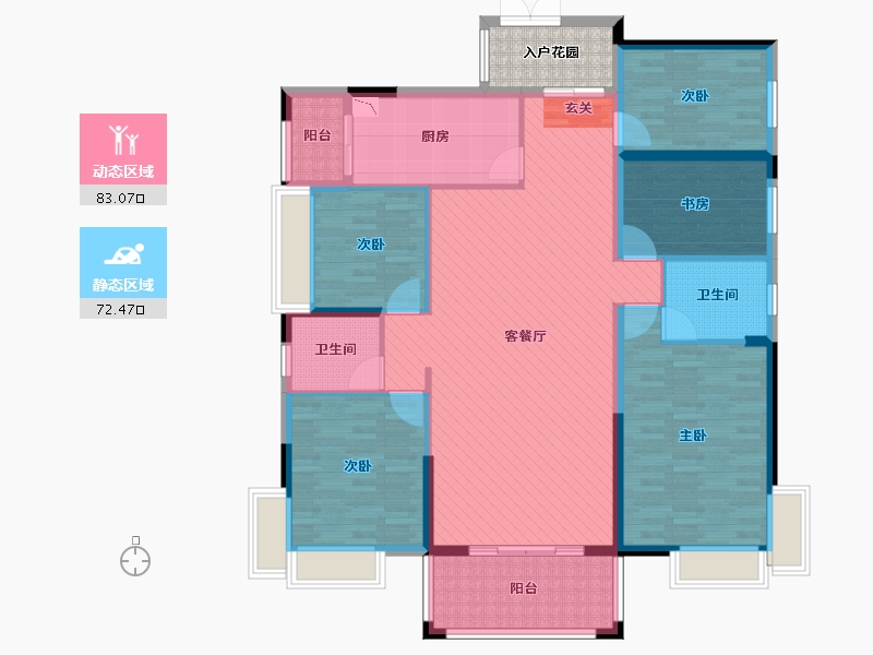 广西壮族自治区-贺州市-远东江滨华府-144.30-户型库-动静分区