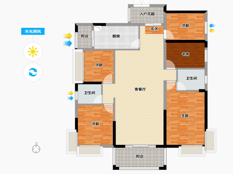 广西壮族自治区-贺州市-远东江滨华府-144.30-户型库-采光通风