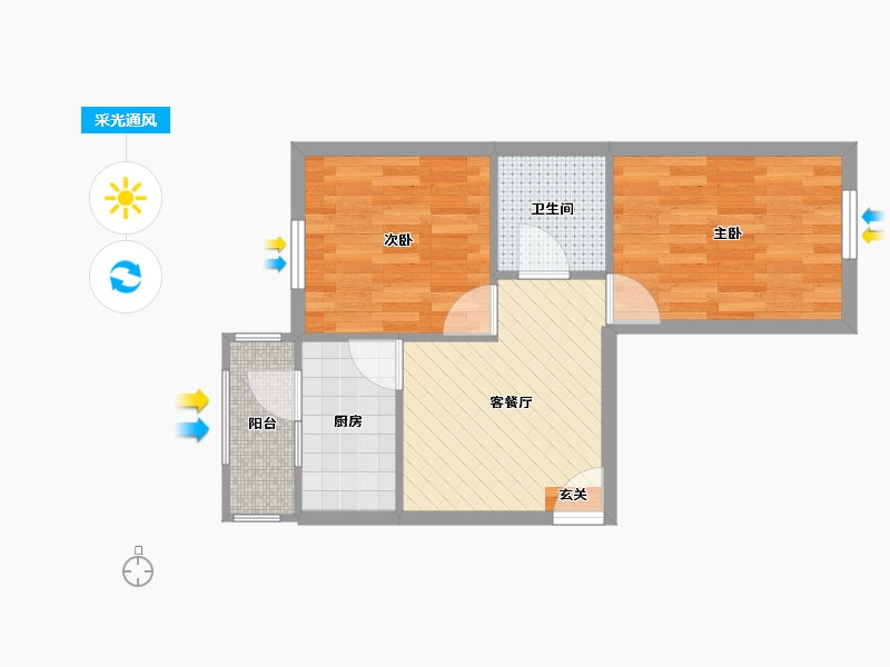 天津-天津市-苏堤西里-43.63-户型库-采光通风