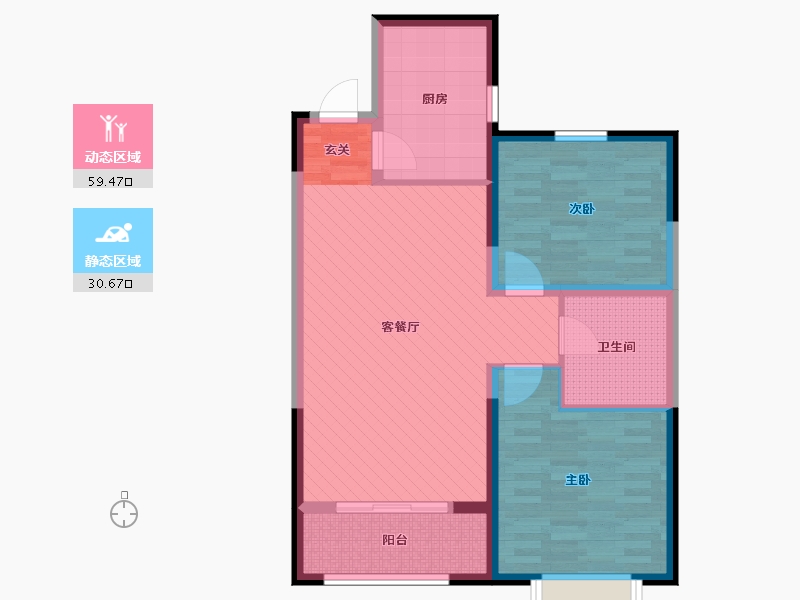 山东省-青岛市-瑞海馨园-80.00-户型库-动静分区