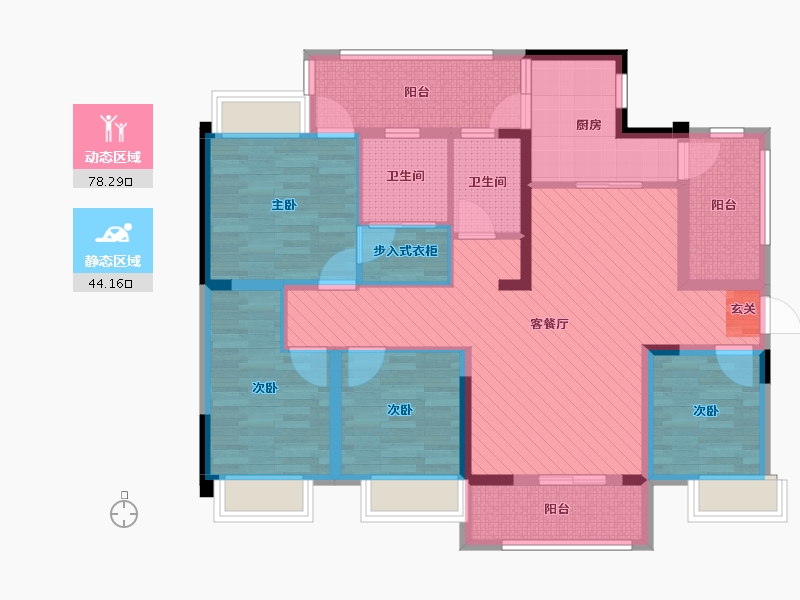 四川省-巴中市-御品湾-105.93-户型库-动静分区