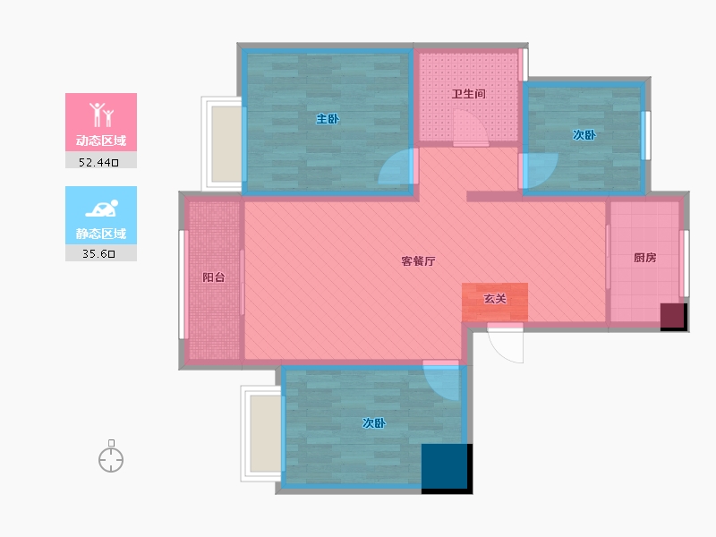 山东省-聊城市-万和城-77.26-户型库-动静分区