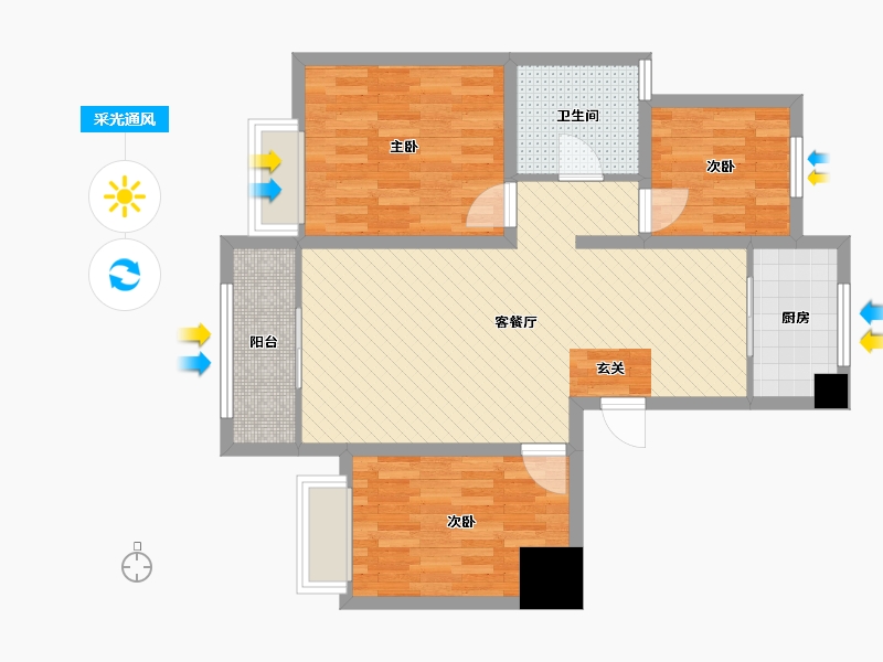 山东省-聊城市-万和城-77.26-户型库-采光通风