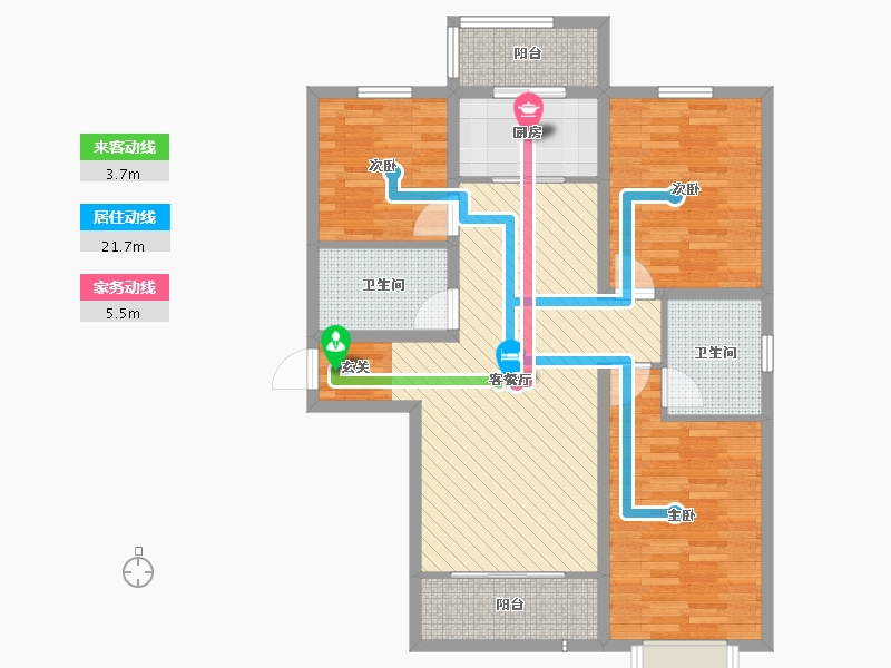 山西省-大同市-中央公园-94.90-户型库-动静线