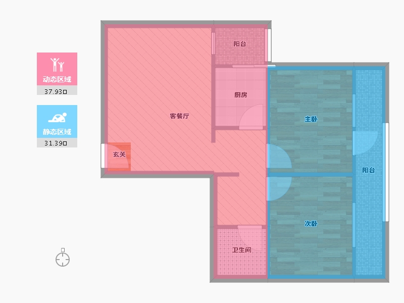 北京-北京市-黄寺大街24号院-61.52-户型库-动静分区