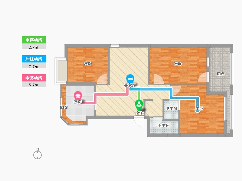 福建省-泉州市-丰泽新村-88.67-户型库-动静线