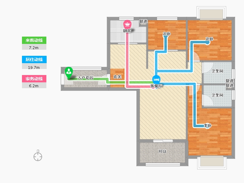 湖北省-随州市-荣御中央-88.55-户型库-动静线