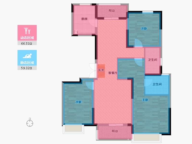 河南省-开封市-郑开橄榄城-110.00-户型库-动静分区